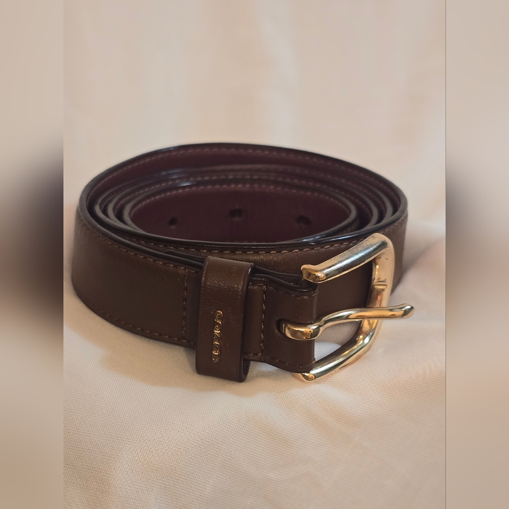 (SOLD) COACH Leather Belt Size L